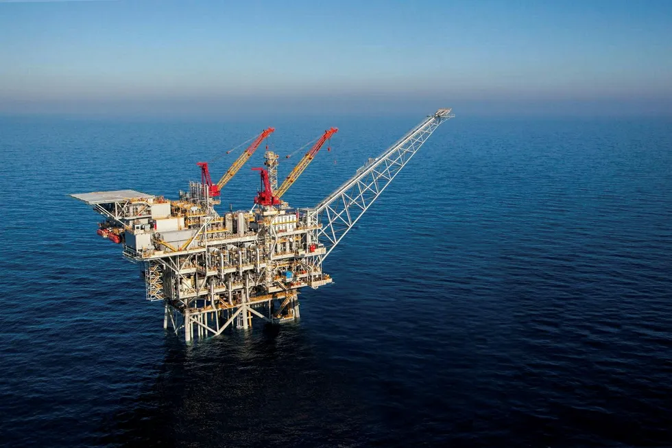 Crack halts gas output: at Tamar platform off Israel