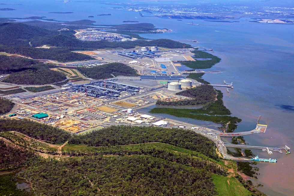 Curtis Island in Queensland, which hosts all three of Australia's east coast LNG projects
