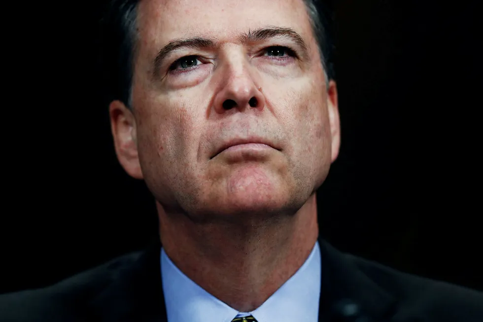 FBI-sjef James Comey så selv på tv tirsdag at han hadde fått sparken. Foto: Carolyn Kaster/AP/NTB Scanpix
