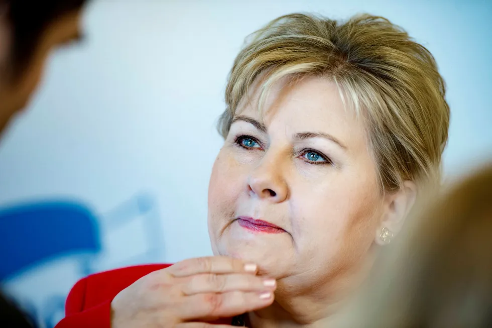 Statsminister Erna Solberg (H). Foto: Fartein Rudjord