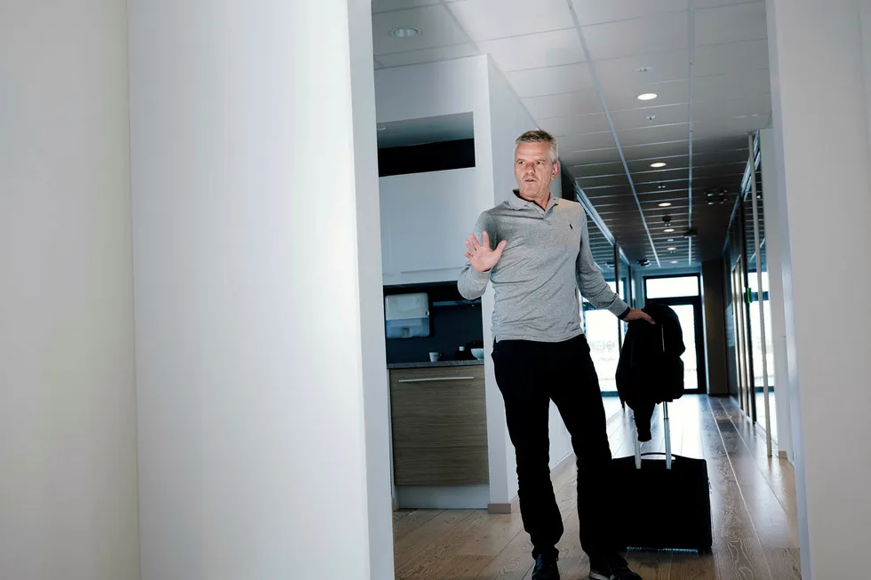 Toppsjef Chris Cox i Spirit Energy er en tur innom lokalene i Stavanger, før returen til hovedkontoret ved Heathrow.