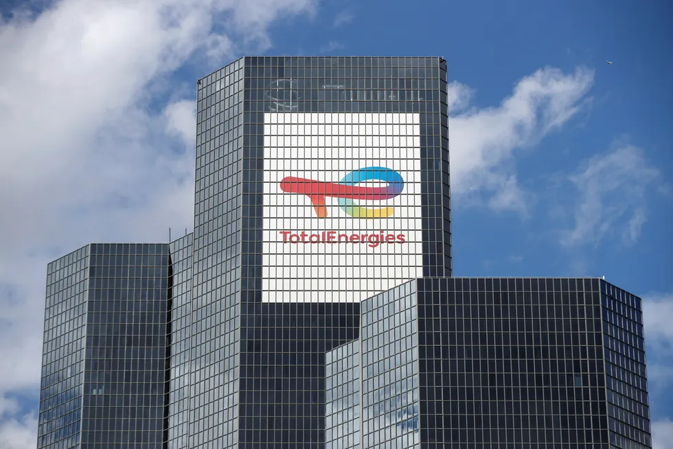 Challenging: TotalEnergies headquarters in La Defense business district in Paris, France