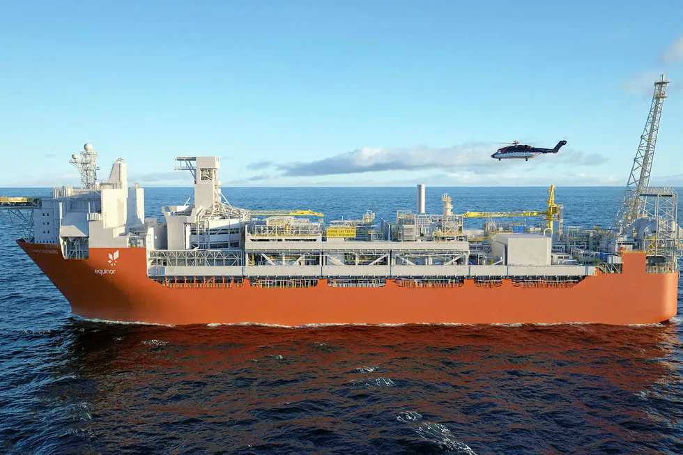 More delays on horizon: an artist's impression of the Johan Castberg FPSO, which is under construction at Sembmarine