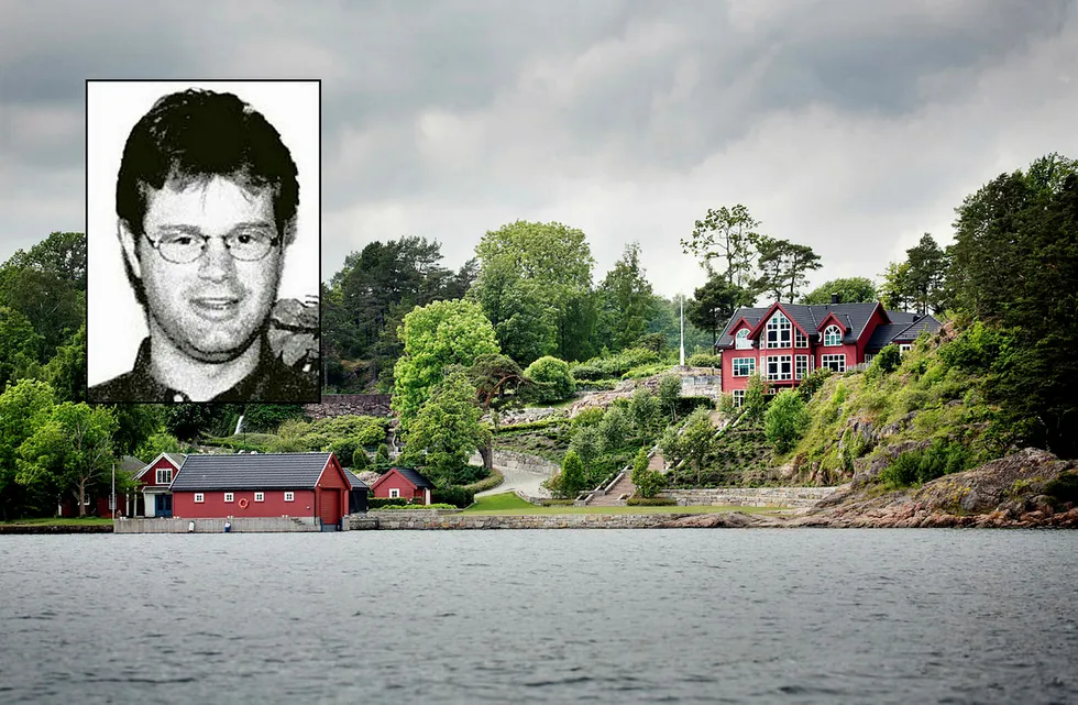 Fra sin bolig like utenfor Grimstad sentrum, tjente Einar Aas over 830 millioner kroner i fjor på trading i kraftmarkedet. Foto: Linda Helen Næsfeldt