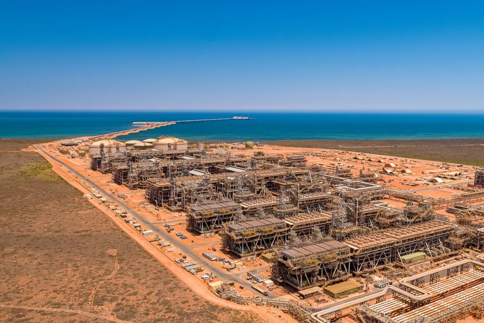 Repairs: Chevron's Gorgon LNG plant on Barrow Island, off Western Australia