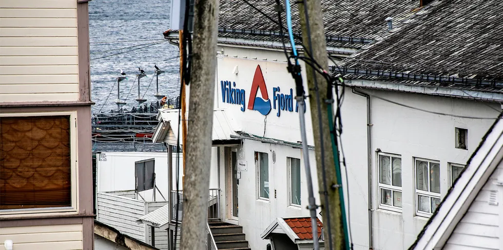 Bilde av slakteriet Viking Fjord som tilhører Alsaker-konsernet. Slakteriet ligger på Sunde i Kvinneherad kommune.