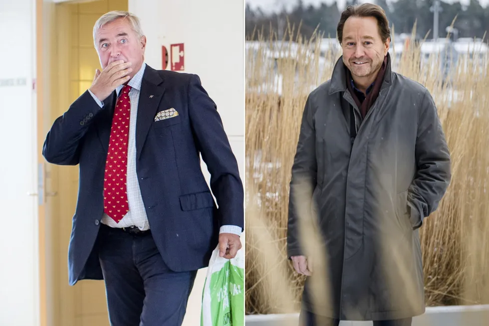 Bankene vil gjerne ha begge om bord i Solstad: Christen Sveaas (fra venstre) og Kjell Inge Røkke.