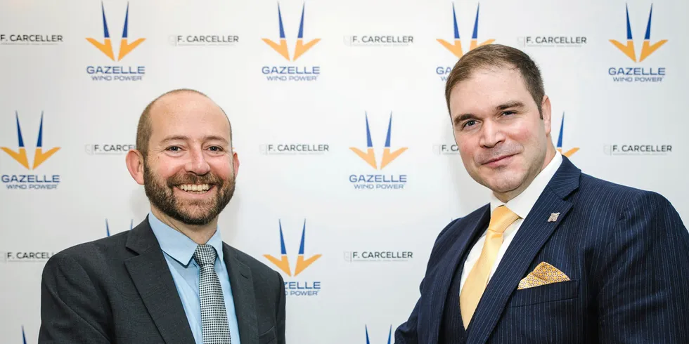 Gazelle CEO Jon Salazar (left) and Carceller CEO Pablo Carceller.