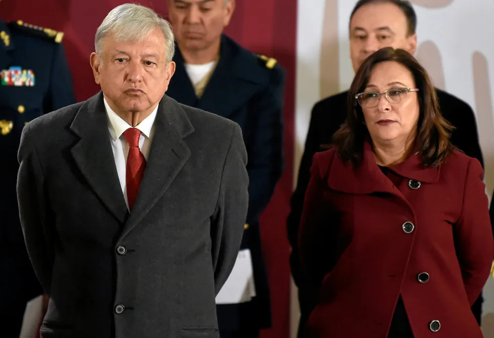 Nationalism: Mexican President Andres Manuel Lopez Obrador and Energy Minister Rocio Nahle
