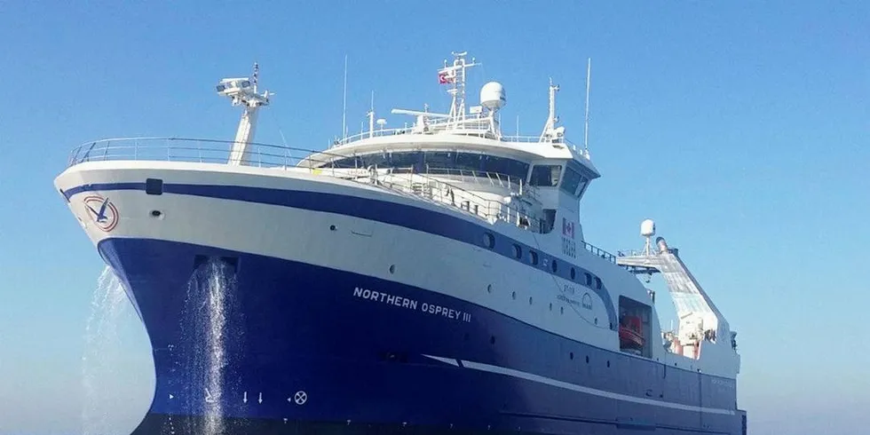 NY TRÅLER TIL CANADA: Nordmannen Ulf Snarby, bosatt i Canada, skal i dag døpe sitt tredje nybygg. Tråleren «Northern Osprey III» skal døpes ved Tersan Shipyard i Tyrkia.Foto: Skipsteknisk