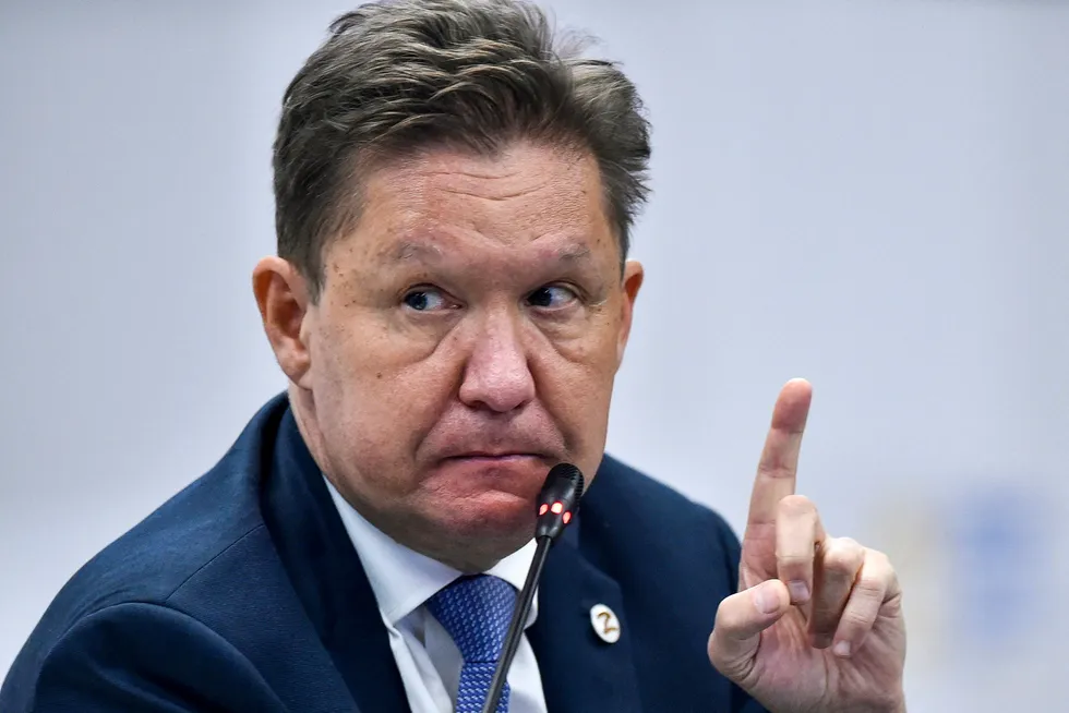Redirection: Gazprom executive chairman Alexei Miller.
