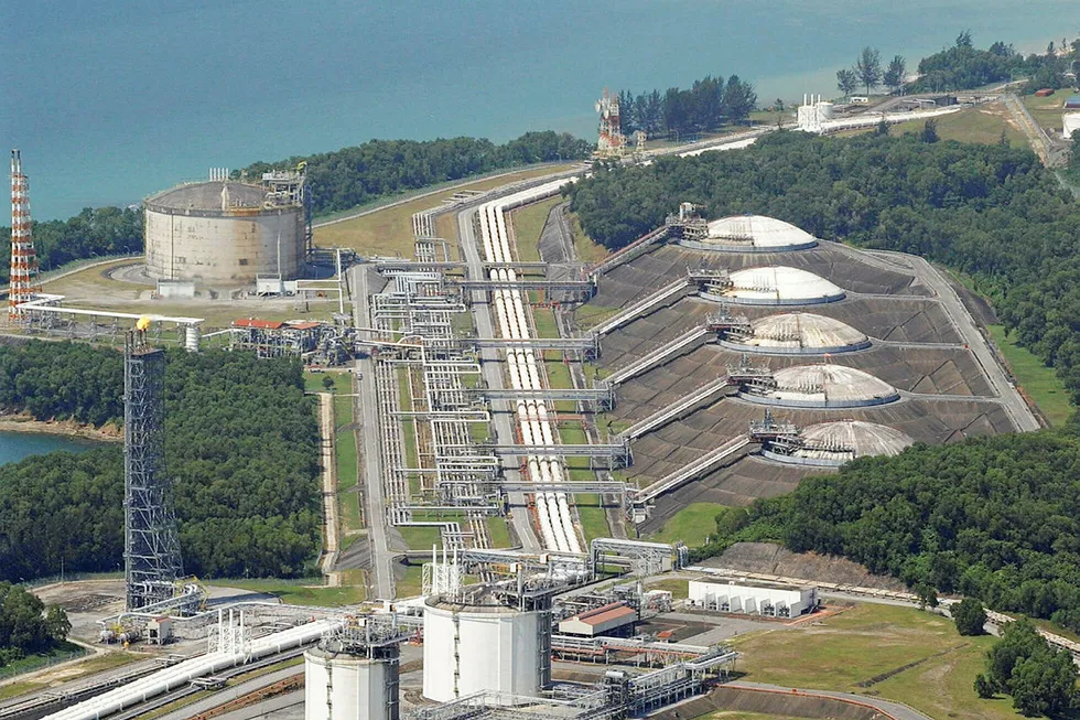 Feedstock needed: the Petronas LNG Complex at Bintulu, Sarawak