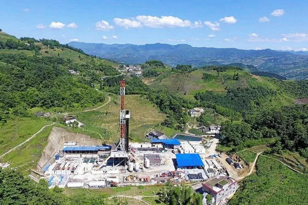 Soldiering on: a Sinopec shale exploration site in Sichuan