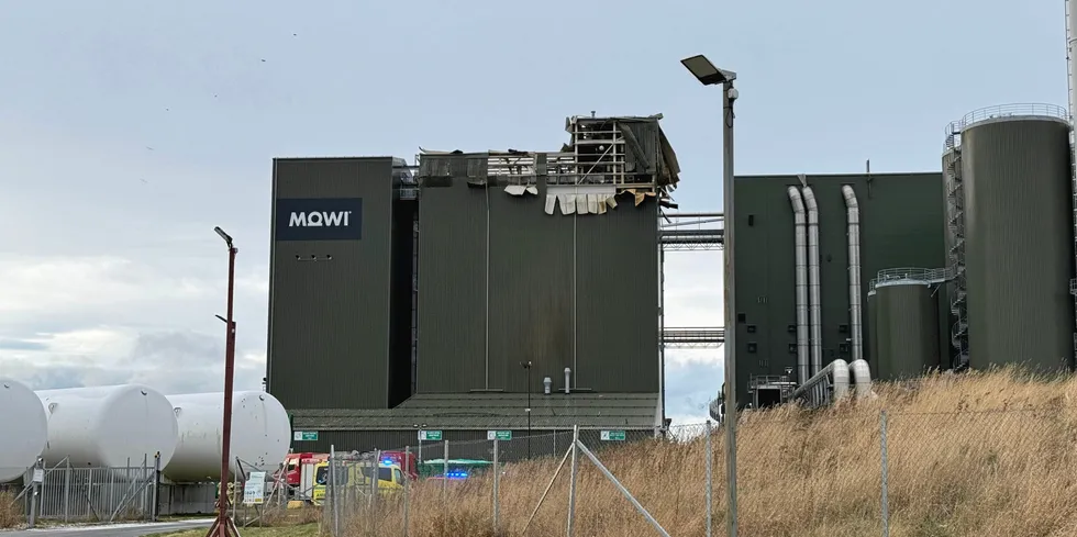 Mowi suffered a dust gas explosion at its feed factory in Valneset in northern Norway in November.