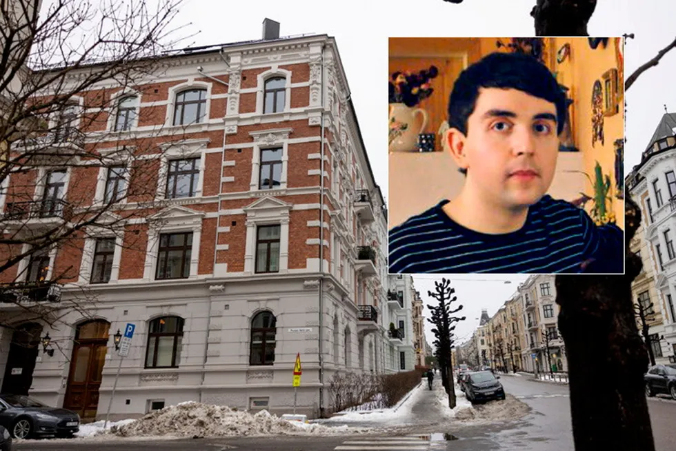 Skattemyndighetene har tatt pant i leiligheten som Kristoffer Daniel Norambuena (innfelt) kjøpte på Frogner i Oslo for 19,2 millioner kroner i fjor.