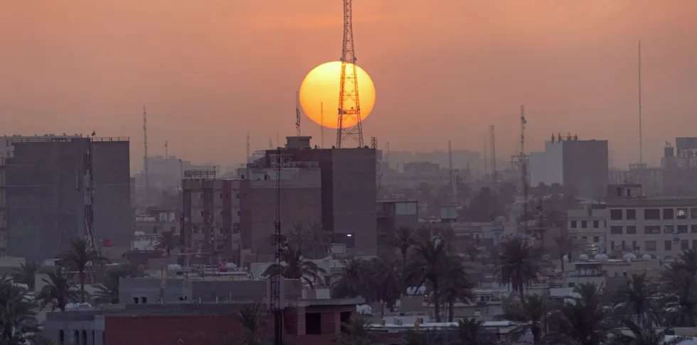 The sun sets over Baghdad. Iraq boasts excellent solar resources but ageing power infrastructure.