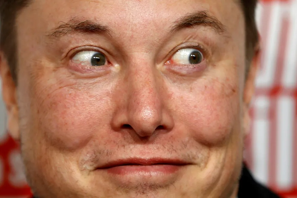 Tesla- (og kanskje snart Twitter-)sjef Elon Musk, avbildet ved en tidligere anledning.
