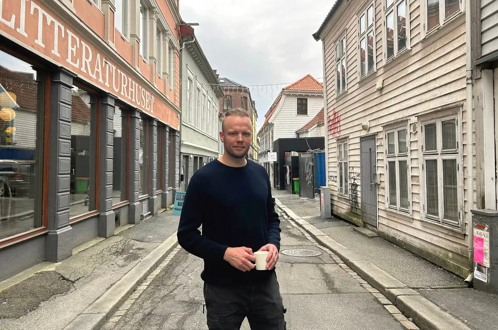 Sondre Eide er daglig leder i Eide fjordbruk. Her er han fotografert i forbindelse med lanseringen av Fiskehelserapporten tidligere i år.