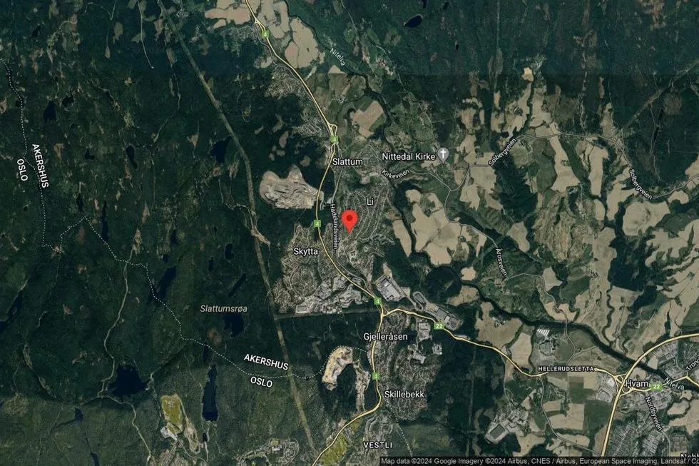 Området rundt Likollen 12B, Nittedal, Akershus