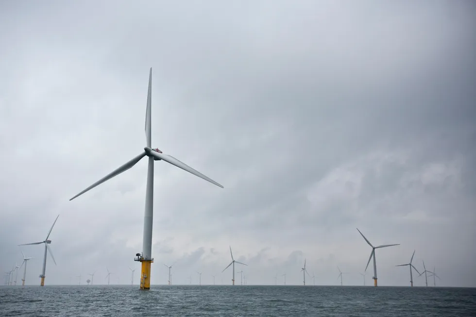 Equinor har fått ny kraftkontrakt for havvind i New York. Bildet er av Sheringham Shoal Offshore Wind Farm, utenfor Storbritannia.
