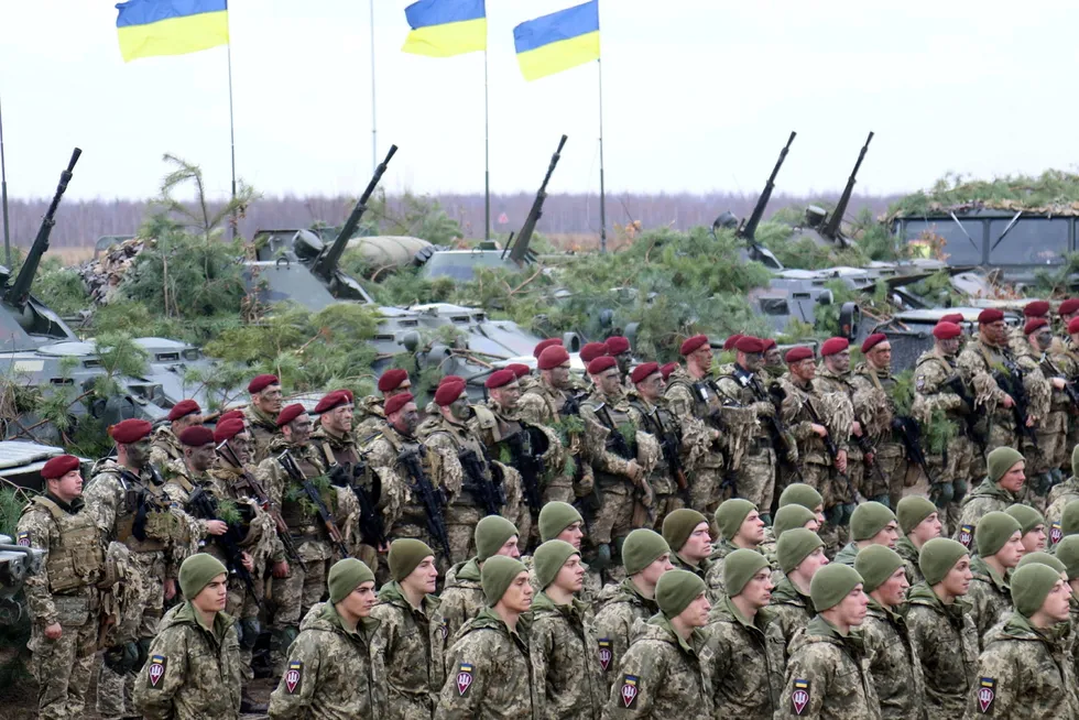Ukrainske luftvernstyrker var på militær øvelse i Zhytomyr-regionen i helgen.