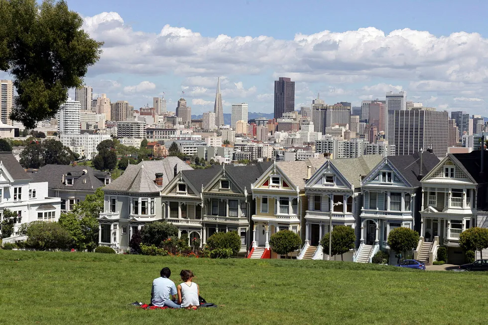 Husleien i San Francisco i USA er høyest i verden. Foto: ERIC RISBERG