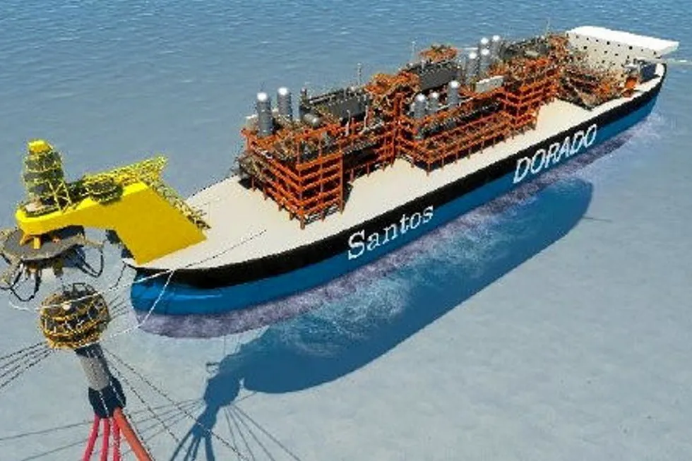 Conceptual: an FPSO will be located on the Dorado field