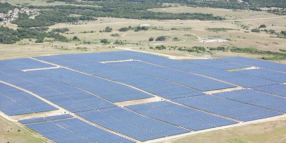The 15.4MW Phantom solar array at Fort Hood in Texas, built by Apex Clean Energy using Canadian Solar modules