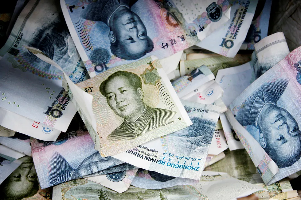 Yuan mot Dollar er på sitt laveste siden finanskrisen.