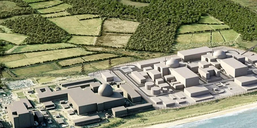 . A rendering of EDF's planned Sizewell C nuclear power plant in eastern England.