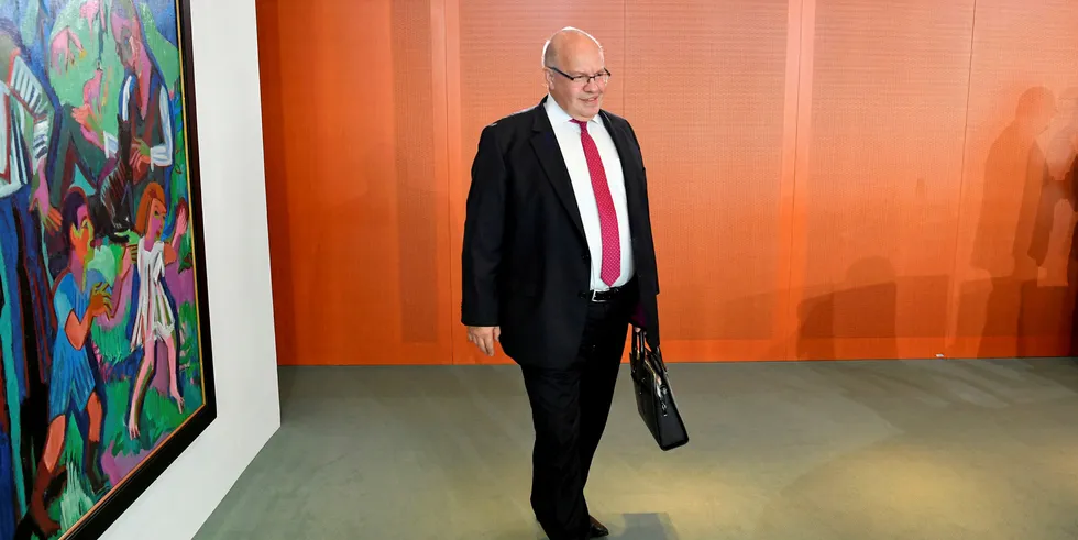 German Economy Minister Peter Altmaier arrives to attend the weekly cabinet meeting