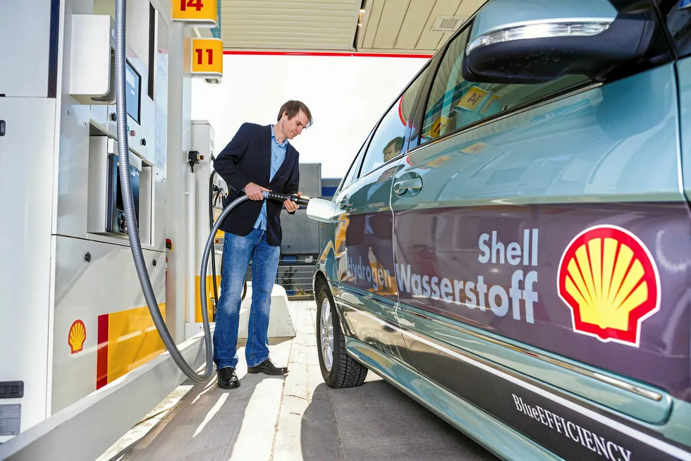Hydrogen fuelled: A Shell hydrogen pump at a station in Germany