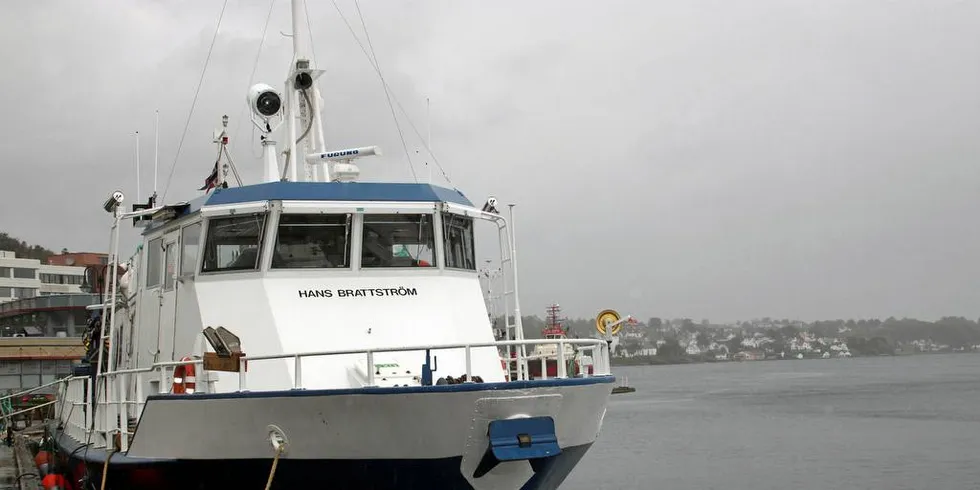 Forskningsfartøyet «Hans Brattström» er ett av to kystfartøy Havforskningsinstituttet disponerer i dag. Nå skal det bygges ett til.Foto: Torhild Måkestad Martinussen