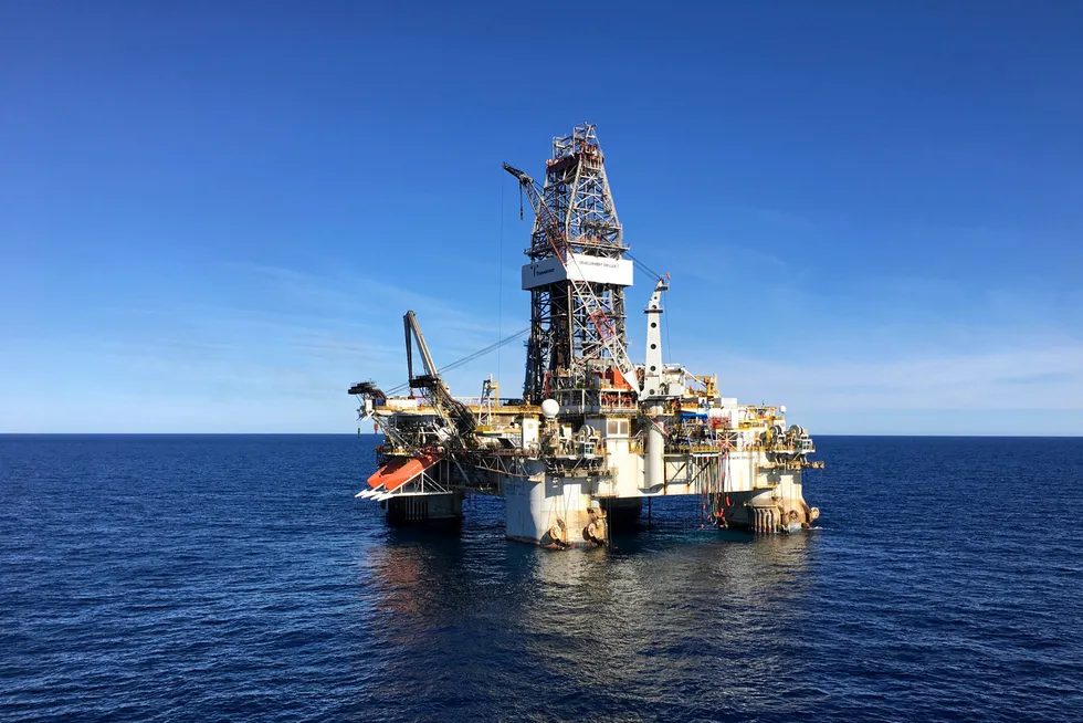 In action: the Transocean’s Development Driller I working offshore Australia for Chevron