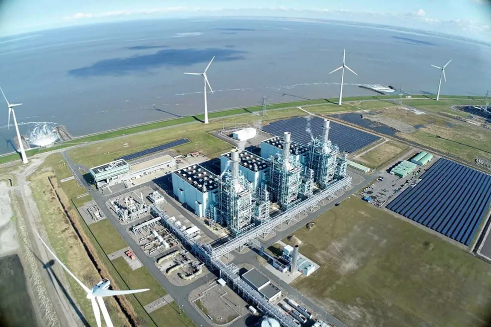 The 'H2-ready' gas-fired power plant Magnum at Eemshaven, Netherlands.