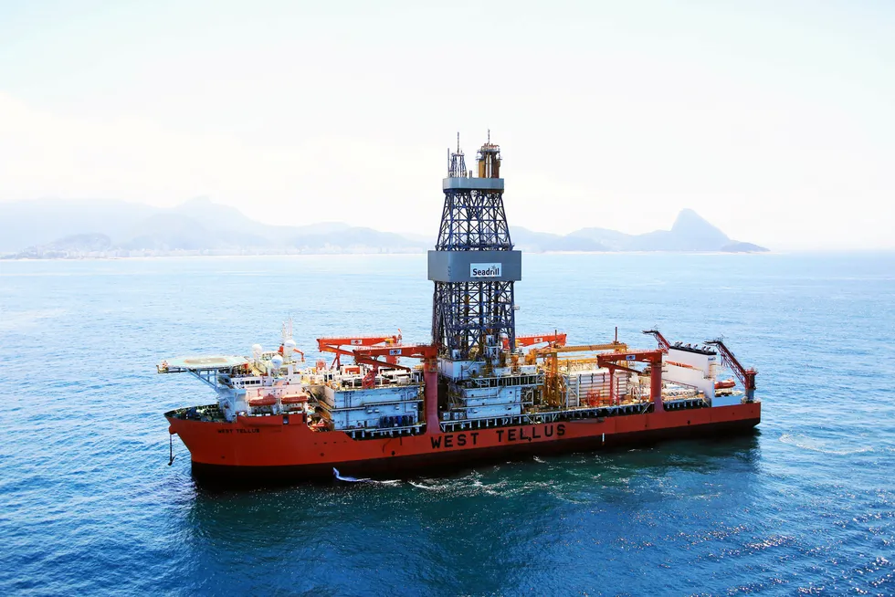 Development campaign: Petrobras has chartered the Seadrill drillships West Tellus (pictured) and West Carina for work at its Buzios field development offshore Brazil