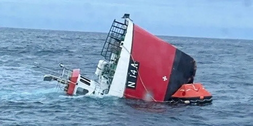Bilde tatt av RS Dagfinn Paust som rykket ut til forliset i januar.