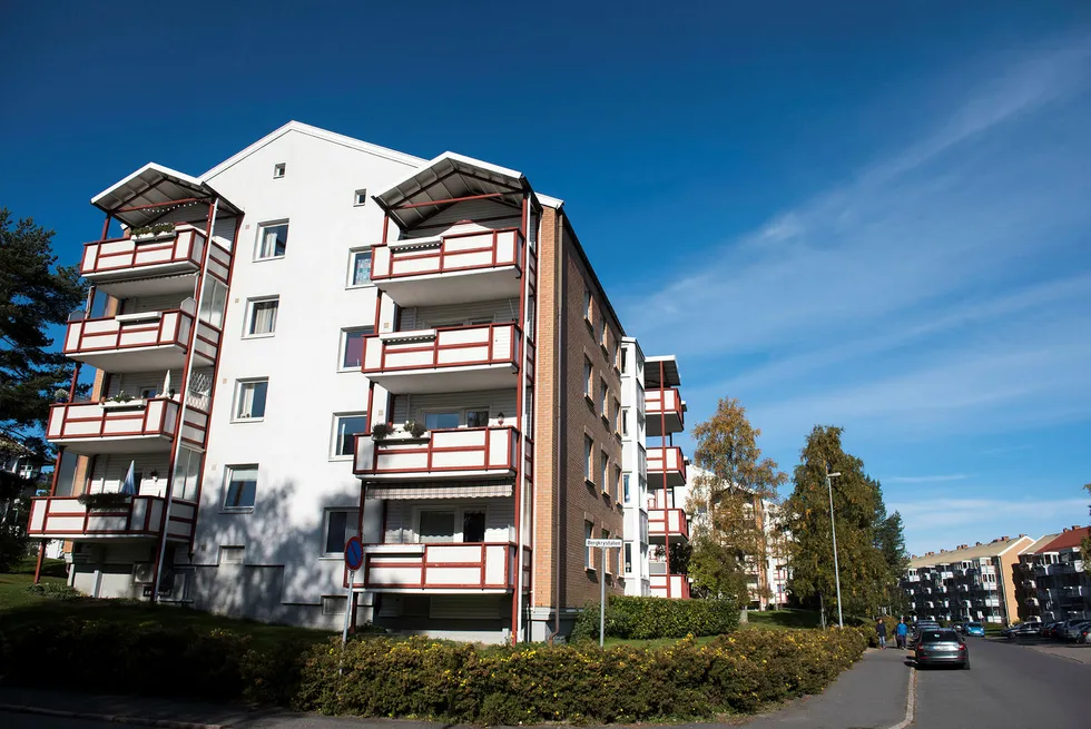 Obos-leiligheter på Lambertseter. Obos-tilknyttede boliger i Oslo falt i pris i juni. Foto: Per Ståle Bugjerde