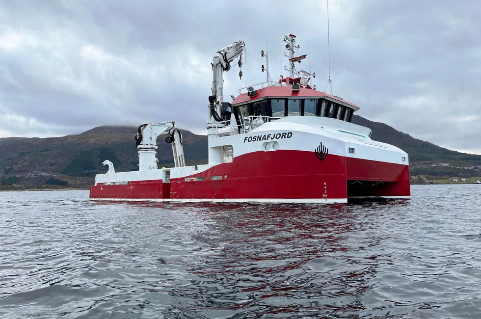 Servicebåten «Fosnafjord» er ett av fartøyene i flåten til Abyss.