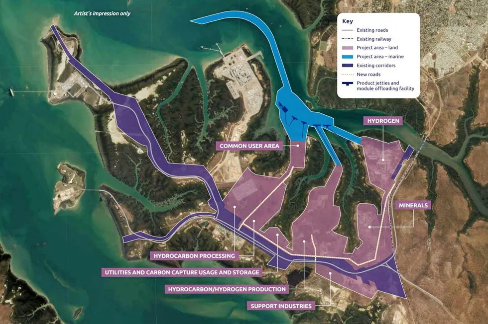 A map of the planned Middle Arm Sustainable Development Precinct