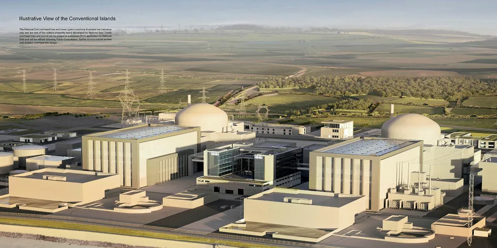 A rendering of Hinkley Point. Pic: EDF