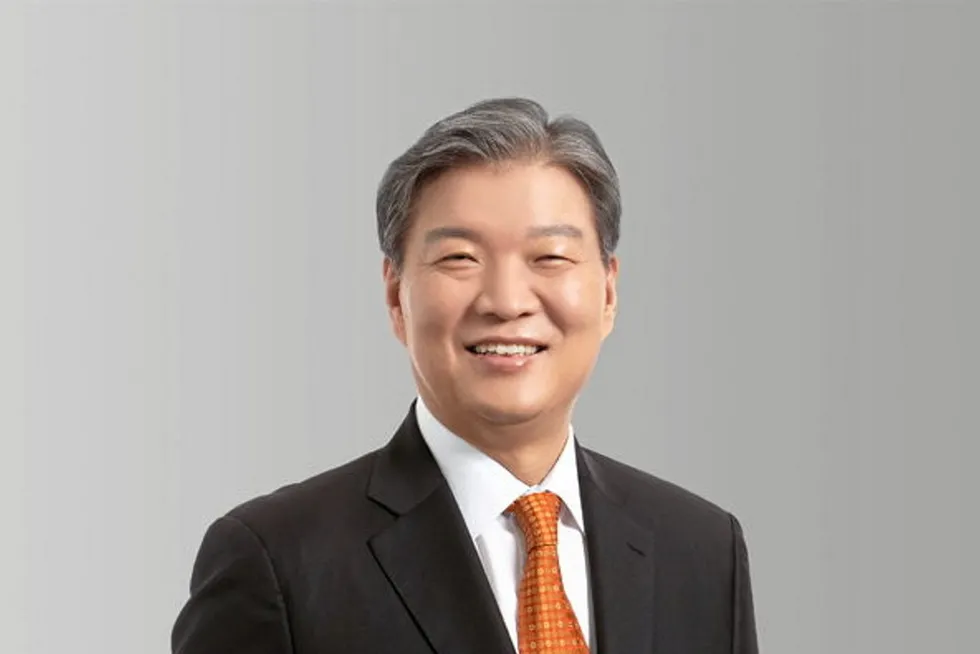 Reason to smile: Samsung Engineering chief financial officer Ju-Seong Cheong.