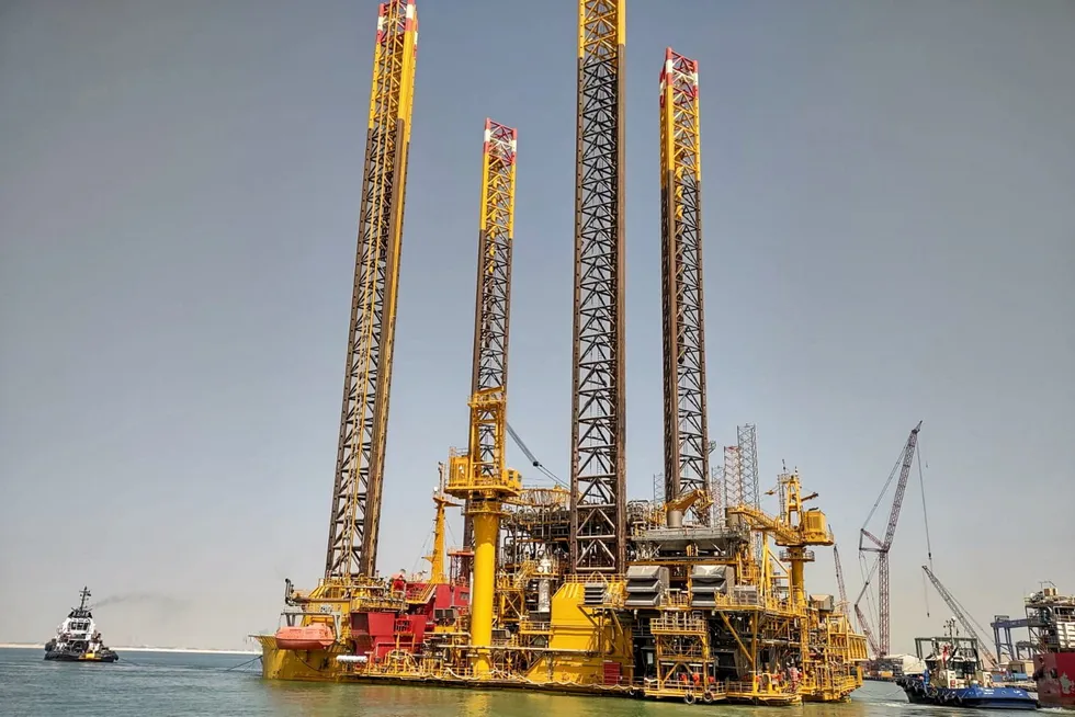 Production: the Sagar Samrat rig has been converted into a MOPU.