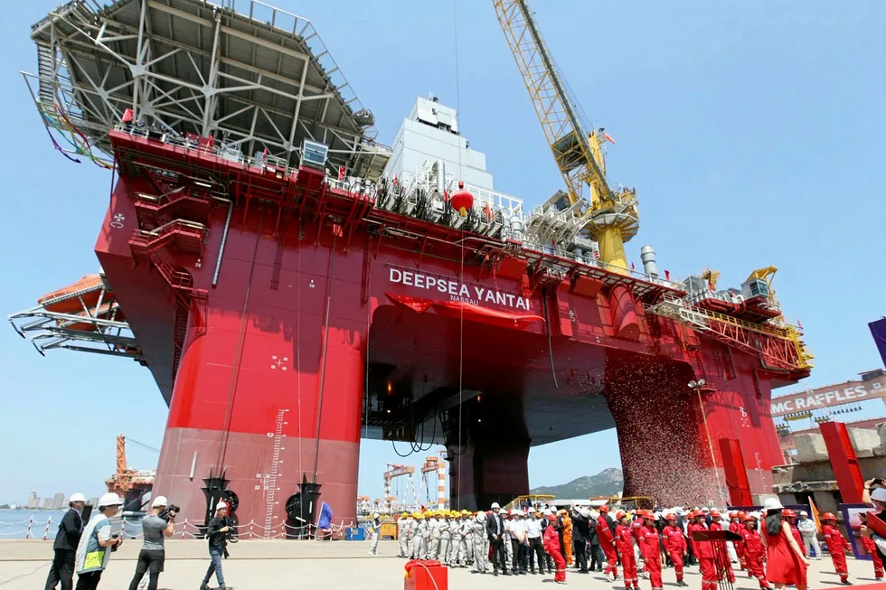 On call: the Deepsea Yantai during its naming ceremony at CIMC Raffles