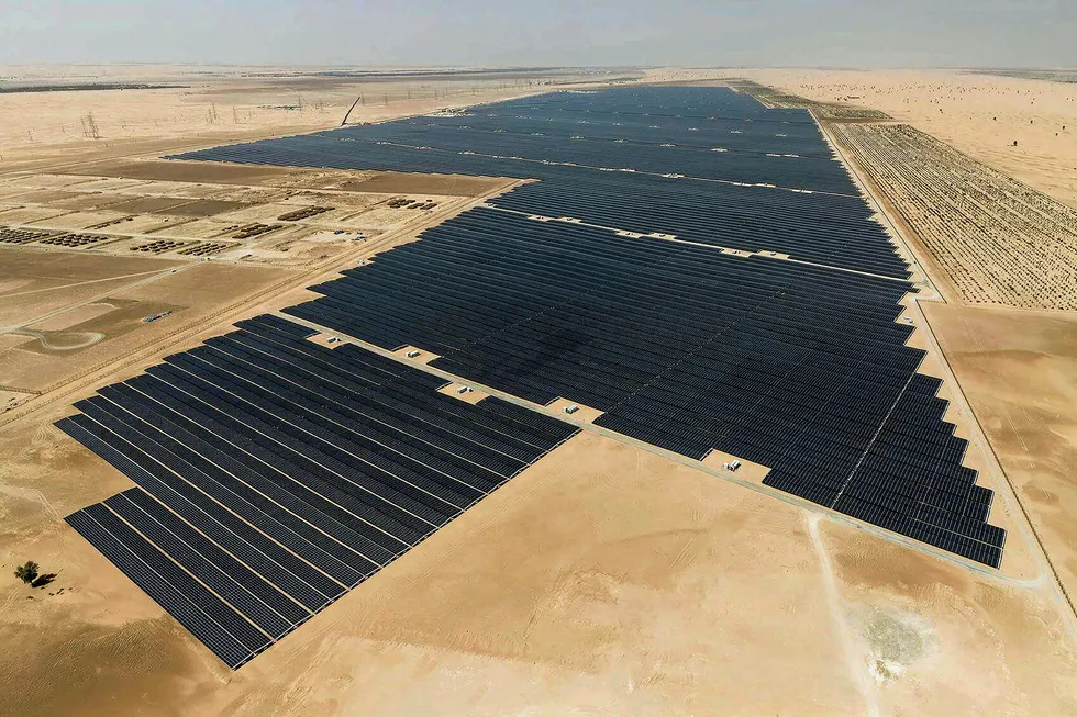The 1.2GW Abu Dhabi Noor project, the emirate's first utility-scale solar array