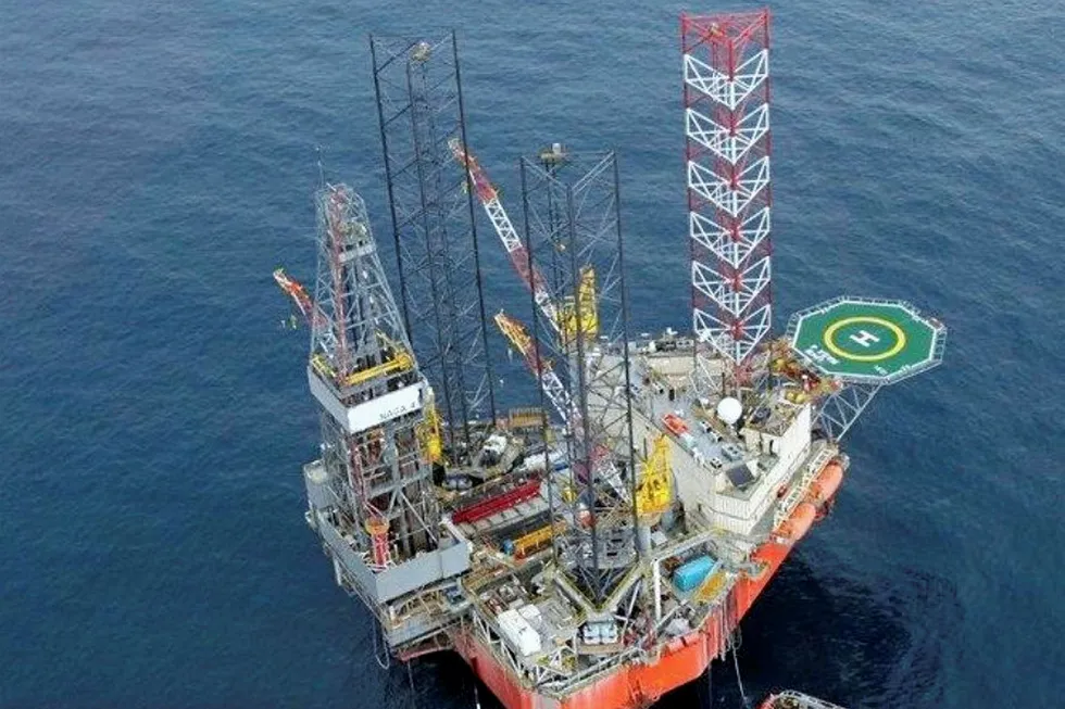 Busy: a jack-up drilling rig owned by Velesto Energy