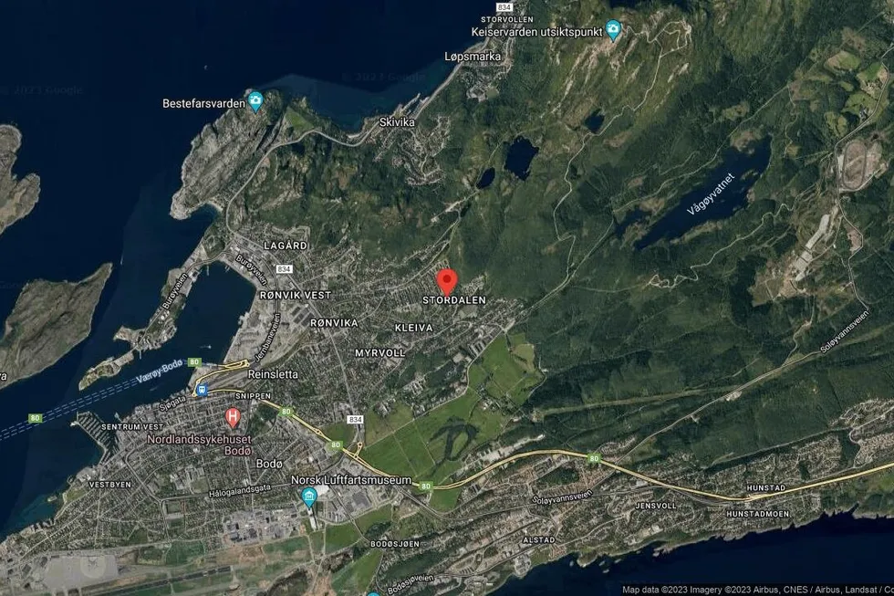 Området rundt Lillevollen 7A, Bodø, Nordland