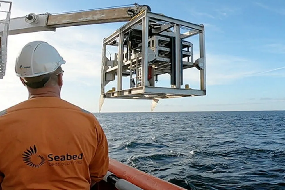 Leading: Seabed Geosolutions preparing to run a seismic survey with the use of ocean-bottom nodes
