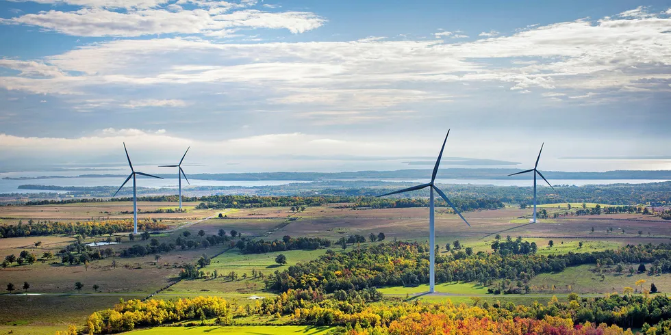 GE wind turbines in Ontario, Canada