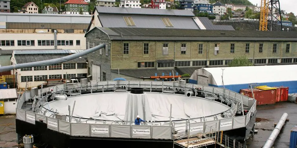 Den første Ecomerden ble sammenstilt på Laksevåg i Bergen. Arkivfoto: Joar Grindheim